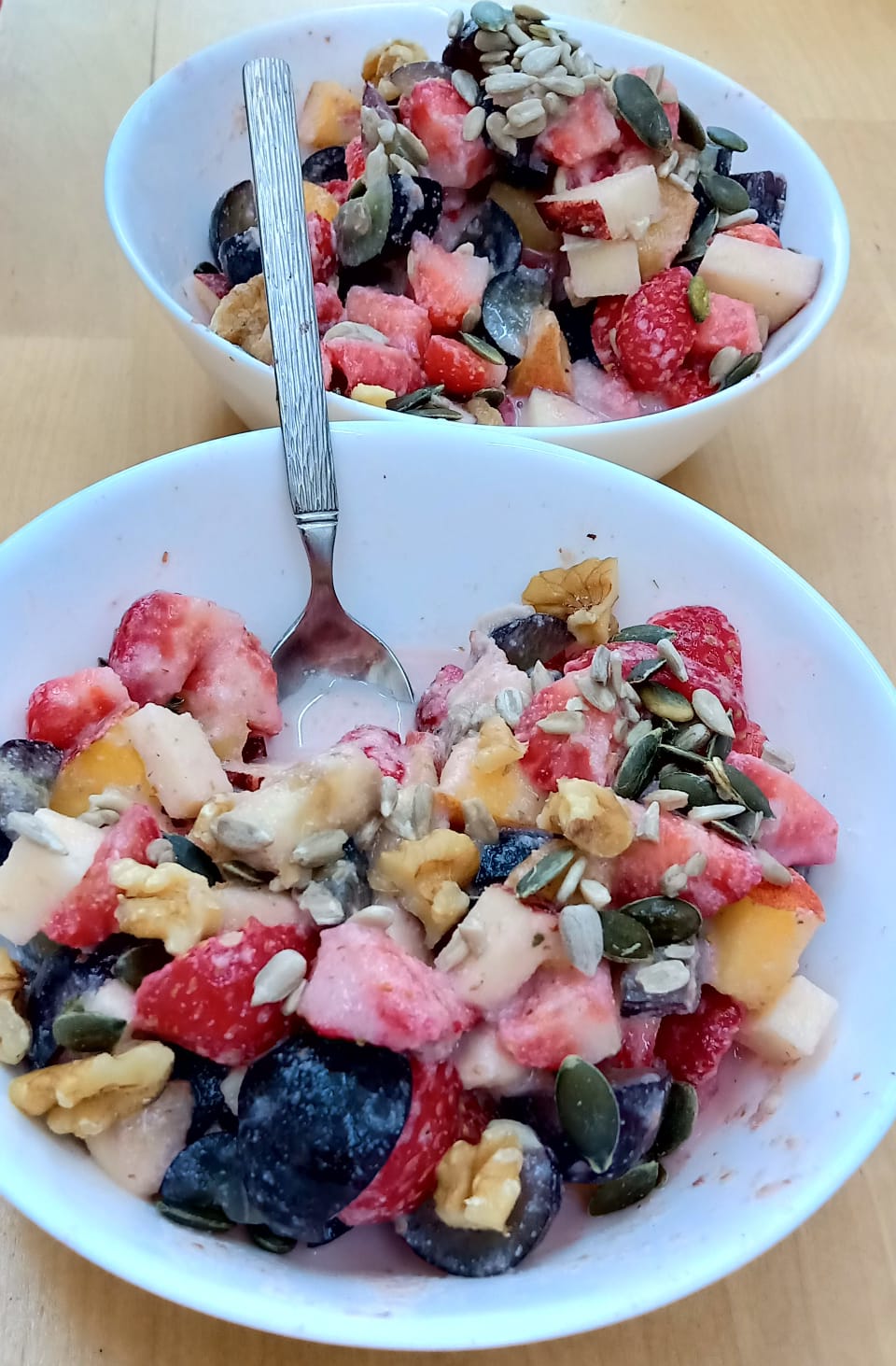 Fruit Salad with Home Made Nut Milk