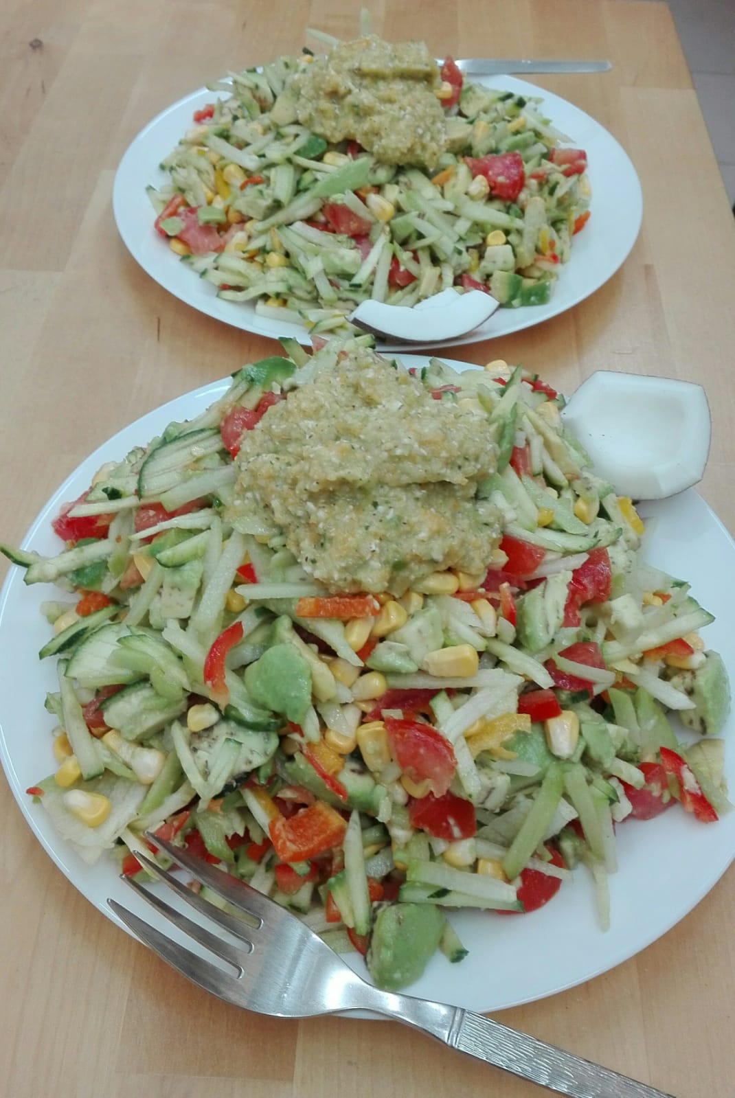 Vegetable Salad with Chutney 2